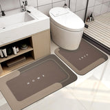 2pcs Alfombras Ultra Absorbentes para Baño - Tierra de Diatomeas Suave, Antideslizantes y Secado Rápido para Ducha, Inodoro y Entrada - Alfombras Decorativas Duraderas. Accesorios para el Baño