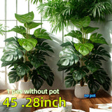 1pc Bambú Artificial de Hoja Verde Extra Larga - Decoración para Interior/Exterior de Fácil Mantenimiento, Ideal para Hogar, Oficina o Jardín - Planta Falsa de Plástico Duradera, Regalo Perfecto para Inauguraciones o Navidad, Estructura Resistente, Esenc