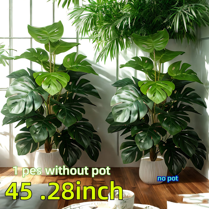 1pc Bambú Artificial de Hoja Verde Extra Larga - Decoración para Interior/Exterior de Fácil Mantenimiento, Ideal para Hogar, Oficina o Jardín - Planta Falsa de Plástico Duradera, Regalo Perfecto para Inauguraciones o Navidad, Estructura Resistente, Esenc