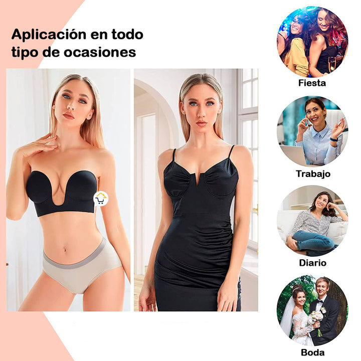 Sujetador Senos Invisible Adhesivo Levantador Busto Silicona BN4