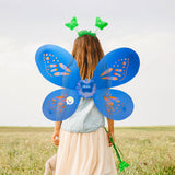 Disfraz De Mariposa Hada Alas Diadema Varita Halloween OF491