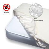Protector Colchón Doble 1.40 x 1.90 Metros Anti Fluido Sábana Impermeable Antiácaros