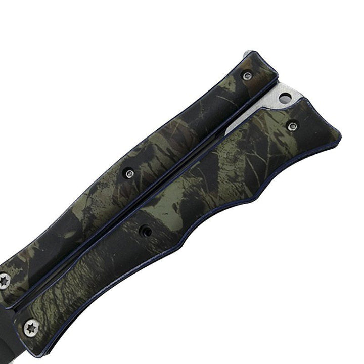 Navaja Mariposa Cuchillo Portátil Defensa Táctico + Estuche RF KA503