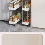 Estante móvil para cocina con ruedas - Organizador ahorrador de espacio para encima del refrigerador, carrito plástico resistente con múltiples niveles para despensa, baño y espacios estrechos, fácil de armar sin herramientas