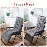 1 cojín negro para silla reclinable, tela de poliéster suave con acabado cepillado, relleno grueso de PP, transpirable y cómodo para sentarse por mucho tiempo, tamaño L (silla no incluida), almohadilla portátil para silla, funda mullida, material transpi