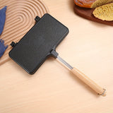 Hacer sándwiches rectangulares de aluminio no adherente con bandejas extraíbles - Calentamiento de doble cara, perfecto para hamburguesas de desayuno y sándwiches gruesos, compatible con estufas de gas, fabricante de sándwiches de desayuno | Utensilios d