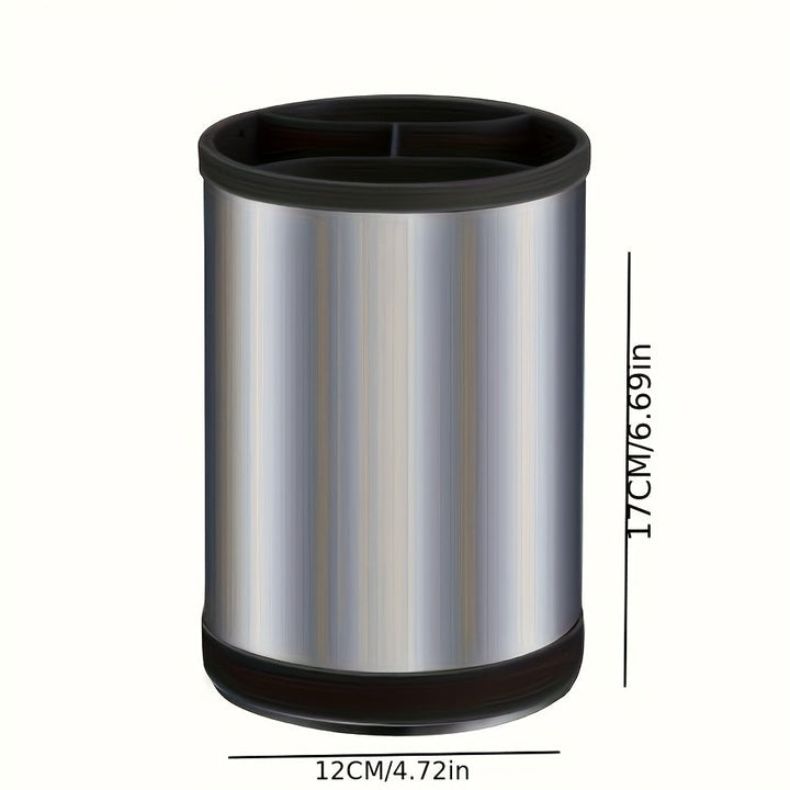 YUHUPHYLLIC estante de cocina giratorio 360 grados de acero inoxidable, un soporte para cubiertos, tenedores, utensilios de cocina y cuchillos. Diseño duradero y que ahorra espacio, adecuado tanto para comedores como cocinas domésticas