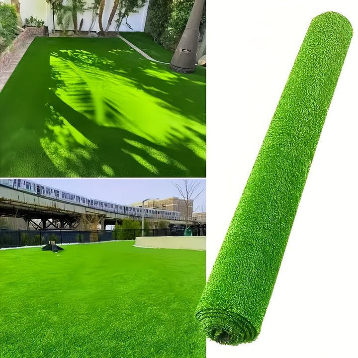 Juego de 4 Alfombras Artificiales de Césped Grande, Área Total 400cm x 50cm, Material Plástico Duradero, Adecuado para Interior y Exterior, Césped Sintético Amigable con Mascotas – Elección Ideal para Jardines, Balcones, Patios, Piscinas y Decoración Hot