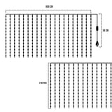 Cortina Luces LED Navidad 9x2M Decoración 1791