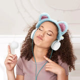 Audífonos Orejas De Oso Diadema Alámbricos Infantil YJ608A