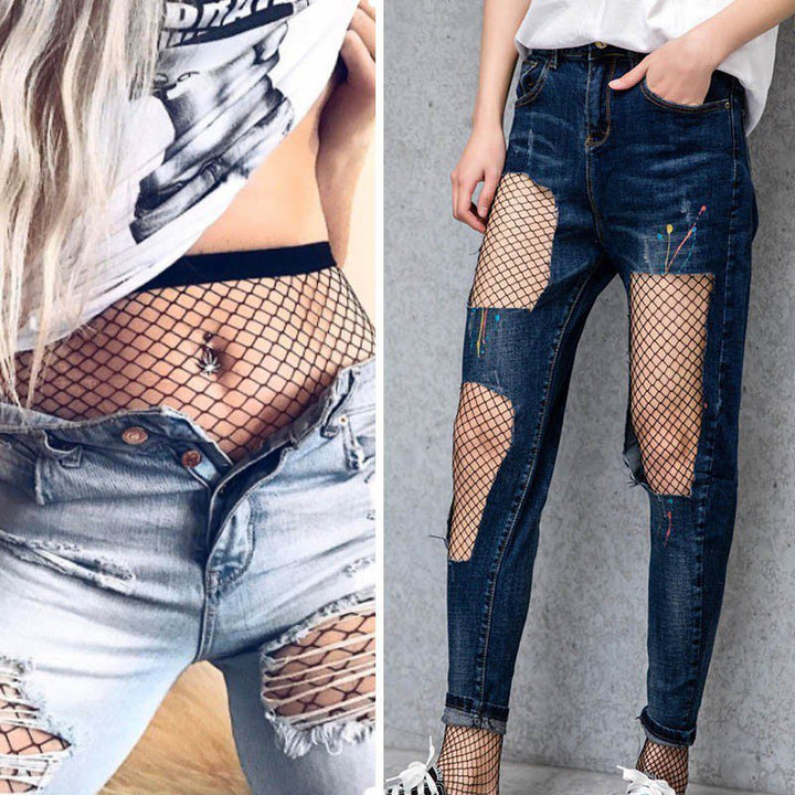 Medias Malla Red Pantimedias Mujer Sexy Moda Lencería RF 657