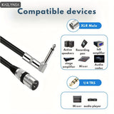 KAILYNIA Cable de Audio Balanceado Masculino XLR a TRS de 90° - Adecuado para Micrófonos y Mezcladores, Extensión de Sonido de Alta Calidad, , Múltiples Longitudes (91.44cm, 182.88cm, 3.05m, 4.57m, 6.1m, 9.14m) - 1 pieza, KAILYNIA