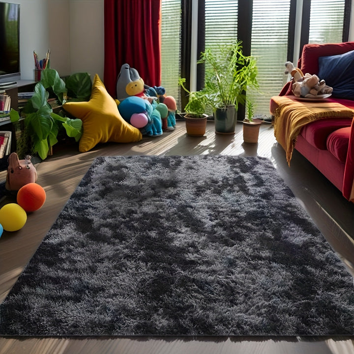Alfombra de área de estilo nórdico de lujo - Suave, antideslizante, lavable a máquina, fácil de limpiar - Ideal para sala de estar, sofá, mesa de café, dormitorio y cama - Rosa y gris, forma rectangular, fibra de poliéster, respaldo de goma, perfecta par