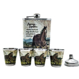 Licorera Whiskera Acero Inoxidable 9 Oz Cantimplora + 4 Copas + Embudo RF 401