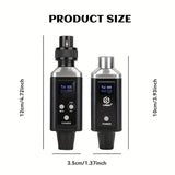 Microfono sin varillas profesional UHF, sistema de micrófonos recargable USB, con ganancia de audio incorporada, calidad de sonido HD sin pérdidas, función de cambio 48/0V en un solo botón, compatible con micrófonos dinámicos y condensadores