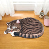 1pc Alfombra de Suelo con Patrón de Gato Lindo, Absorbente y de Secado Rápido, Alfombra de Suelo Antideslizante y Súper Suave para la Puerta de Entrada, para Baño, Dormitorio, Cocina y Sala de Estar, Suministros de Baño Ideales, Decoración del Hogar