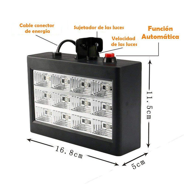 Luz Audio Rítmica Multicolor Fiestas Discotecas Bar RF 091