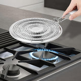 Soporte para Ollas de Acero Inoxidable Duradero de 1 Pieza - Doble Capa, Estante de Almacenamiento Térmico para Sartenes y Tapas, con Diseño de Tubo Redondo Engrosado, Ideal para la Organización de Utensilios de Cocina, Estante para Ollas de Cocina