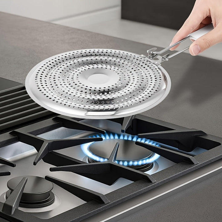 Soporte para Ollas de Acero Inoxidable Duradero de 1 Pieza - Doble Capa, Estante de Almacenamiento Térmico para Sartenes y Tapas, con Diseño de Tubo Redondo Engrosado, Ideal para la Organización de Utensilios de Cocina, Estante para Ollas de Cocina