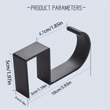 1pc Organizador de Ganchos para Escritorio de Aluminio - Colgador de Bolsas Sin Taladro con Diseño Antideslizante, y Blanco Elegante para Oficina o Estudiante (Uso Doméstico y Profesional), Solución de Almacenamiento de Bolsas, Fácil Instalación, Ganchos