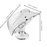 Plato de jabón ovalado de plástico transparente elegante, diseño de oso de dibujos animados, con ventosa y orificio de drenaje, para baño, cocina y ducha - Portasabón sin adhesivo, sin taladrar.