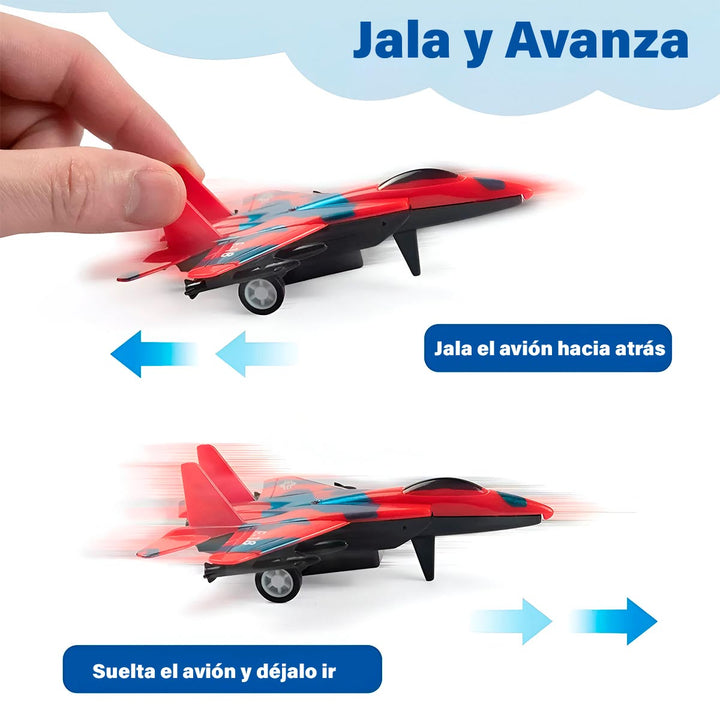 Set de 8 Aviones de Juguete con Retroceso Automático AT033