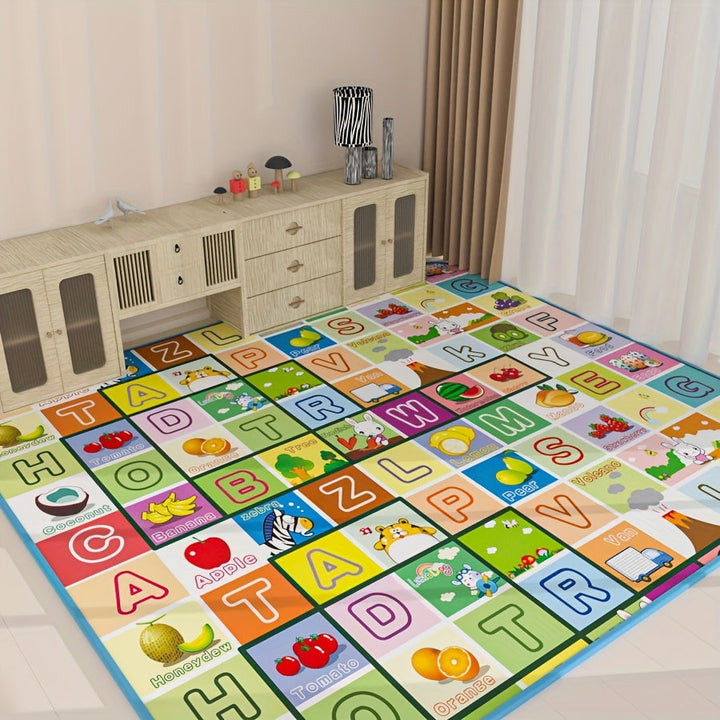 Alfombra reversible extra grande y duradera para exteriores, tapete grueso de espuma resistente al calor, ideal para playa, camping y decoración del hogar, diseño portátil y fácil de limpiar