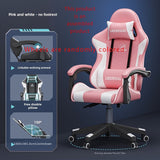 1pc Silla de Juego Ergonómica con Altura Ajustable - Negro y Blanco, Silla de Oficina de Nylon Cómoda con Cojín Grueso, Soporte Lumbar, Función de Reclinación y Ruedas para Movimiento Fácil - Ideal para Uso en Casa y Oficina