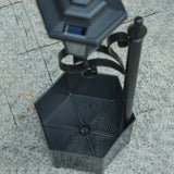 2 piezas de luces solares para macetas DJGIFI, luces de bienvenida para jardín y entrada, iluminación decorativa para exteriores con base para macetas, batería de Ni-MH 600mAh, acabado en metal pulido, luces solares para jardín