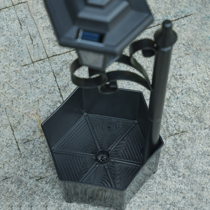 2 piezas de luces solares para macetas DJGIFI, luces de bienvenida para jardín y entrada, iluminación decorativa para exteriores con base para macetas, batería de Ni-MH 600mAh, acabado en metal pulido, luces solares para jardín