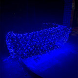 Luces Malla LED 480 Luces 4x1 M Luz Navidad Azul Cable Transparente LEDN480L