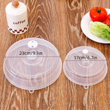 2 piezas de cubierta transparente para microondas, tapa para tazones, protector de plástico para conservar alimentos, ideal para cocina y hogar
