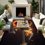 Alfombra de Camping Exterior Estampada Velvet 853g/m² - Lujosa, Antideslizante en Crema Francesa para Espacios de Ocio y Lujo | Diseño Geométrico Moderno Abstracto, Gruesa y Lavable a Máquina | Ideal para Decoración de Jardín y Acampadas