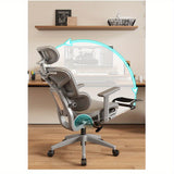 Butaca Ergonómica con Soporte Lumbar - Reposabrazos Ajustables, Altura del Asiento Regulable - Base de Metal Resistente - Para Hogar, Gaming, Oficina - Sin Necesidad de Energía - Fácil Montaje, Sillón Cómodo para Escritorio, Tapizado en Poliéster