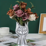 Jarrón de Resina Moderno - Perfecto para Decoración de Escritorio, Regalo Ideal para San Valentín, Día de la Madre y Día del Padre