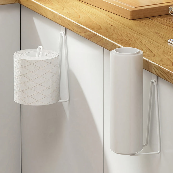 Soporte para Papel Higiénico de Hierro Forjado Montado en la Pared - Fácil de instalar sin taladro, diseño que ahorra espacio, para almacenamiento de papel higiénico, multiusos