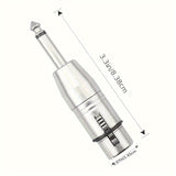 Adaptador XLR Hembra de Calidad Superior Xahpower a 1/4 Pulgada TS - Aleación de Zinc Duradera, Niquelado, Conector de Audio Desequilibrado para una Calidad de Sonido Cristalina con Micrófonos, Mezcladores, Guitarras y Cámaras