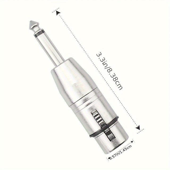 Adaptador XLR Hembra de Calidad Superior Xahpower a 1/4 Pulgada TS - Aleación de Zinc Duradera, Niquelado, Conector de Audio Desequilibrado para una Calidad de Sonido Cristalina con Micrófonos, Mezcladores, Guitarras y Cámaras