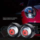 1 pieza/par de luces decorativas para auto con diseño de ojos de diablo, 33 patrones, actualización nueva, 9-36V, ideal para motocicletas, SUVs, regalos, decoración de fiestas, personalización DIY, decoración automotriz atractiva