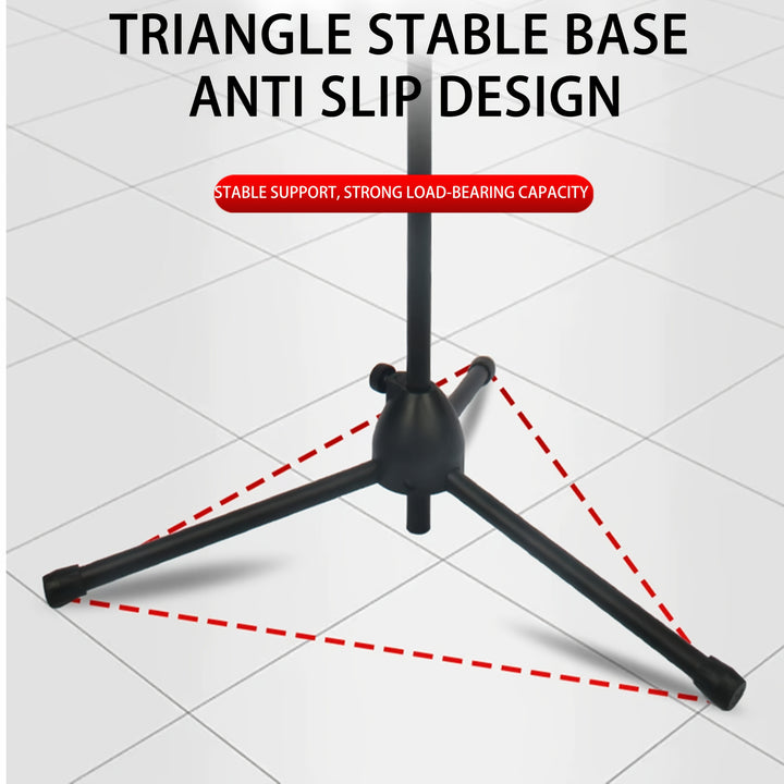 Soporte de Micrófono para Suelo Metálico Soporte Triple para Dos Micrófonos Soporte Flexible para Instrumentos Musicales