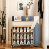 12 piezas de estantería de zapatos moderna y sencilla, estantería de almacenamiento ajustable de doble capa, diseño integrado, no requiere ensamblaje, uso versátil en habitaciones, material plástico duradero, organización de almacenamiento de zapatos.