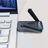 Tarjeta Adaptadora Inalámbrica de Doble Banda WiFi 5.3 y USB 5.3 con Antena Dual 2.4GHz/5.8GHz, Compatible con USB 3.0/2.0/1.1, Encriptación WPA2/WPA3-PSK, Compatibilidad con Windows Vista/XP/7/8/10/11, Linux, Mac OS 10.9-10.15