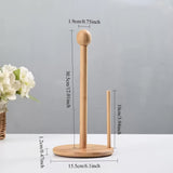 Elegante soporte de papel de cocina de madera con diseño de zanahoria y perro - Estante vertical rústico para cocina, sala de estar, dormitorio | Accesorio de encimera fácil de ensamblar, organizador de cocina | Diseño juguetón | OODLANDERS