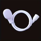 Cabezal de ducha retráctil con manguera flexible, fácil instalación sin herramientas, ideal para bañar mascotas y lavar el cabello, diseño ovalado en plástico duradero, sin fragancia, accesorio práctico para el baño
