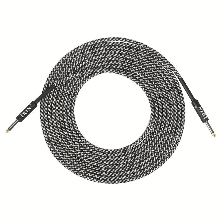 IRIN Cable de Conexión para Instrumentos Musicales de Guitarra 6.35mm Cabeza Recta a Cabeza Recta 3m 6m 10m Tres Longitudes Trenzado Colorido, Guitarra, Instrumento Musical