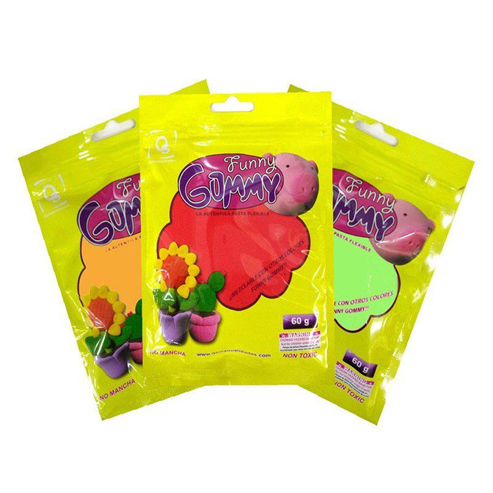 Plastilina Elástica Foamy 60g  Moldeable Flexible Manualidades RF PLS4