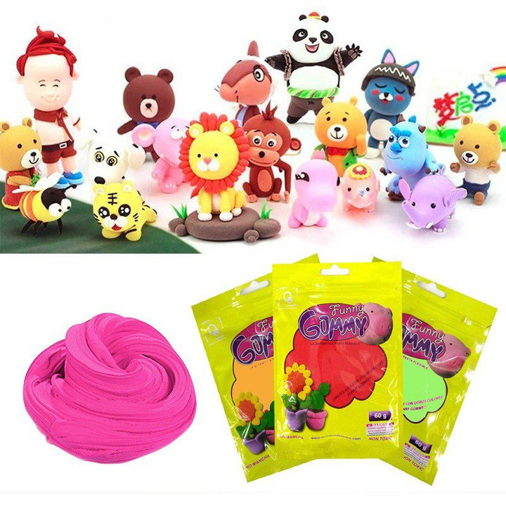 Plastilina Elástica Foamy 60g  Moldeable Flexible Manualidades RF PLS4