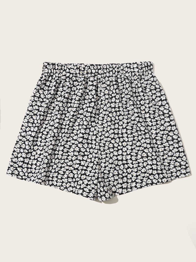 WYWH Shorts de pierna ancha floral de margarita