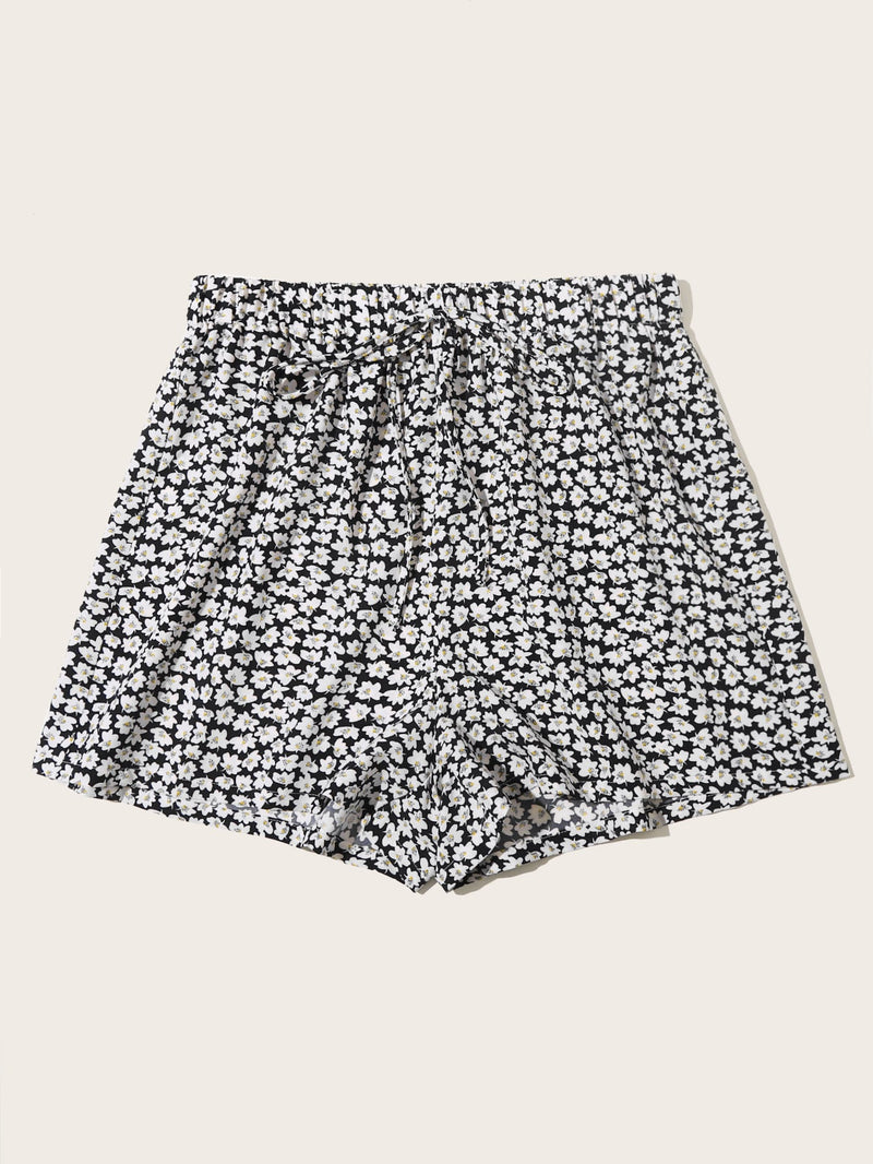 WYWH Shorts de pierna ancha floral de margarita