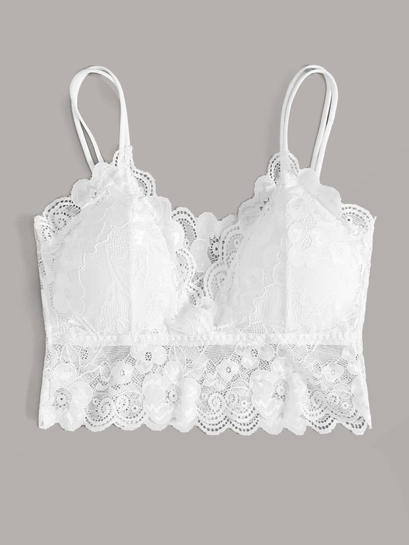 Lenceria Bralette De Encaje Floral